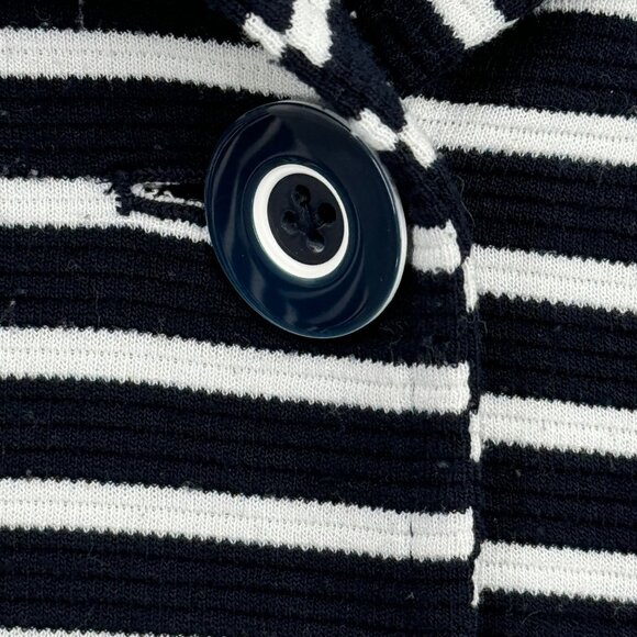 Cabi Women's Striped Double-Breasted Knit Jacket Maritime trench size medium - Picture 5 of 14